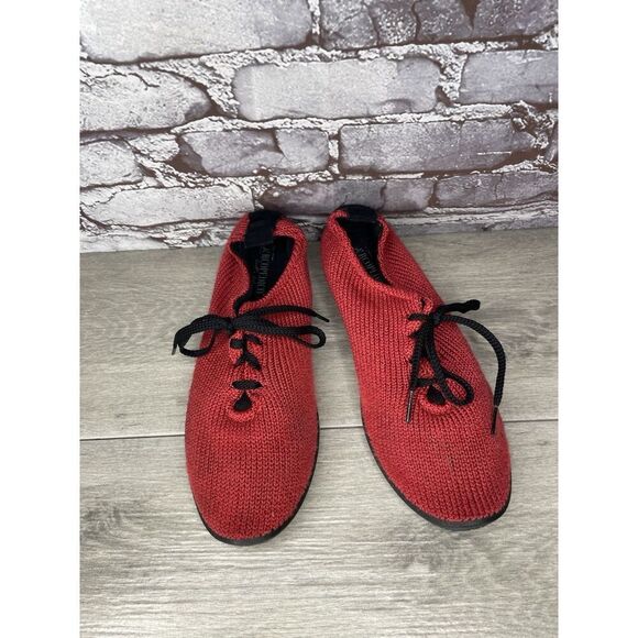 Arcopedico Lightweight Red Knit Lace Up Comfort Sneakers Women’s Sz 43EU/12M US - Picture 12 of 16